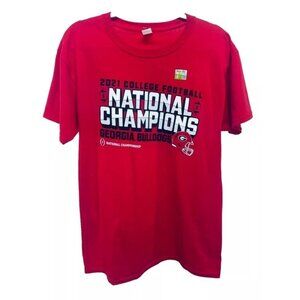 Hanes Men’s Georgia Bulldogs 2021 National Champions Size M Red New